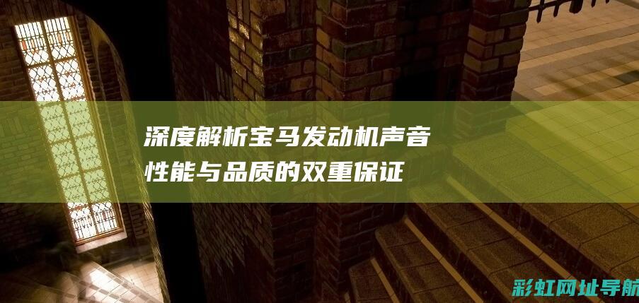 深度解析宝马发动机声音：性能与品质的双重保证 (深度解析宝马x1)