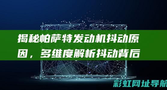 揭秘帕萨特发动机抖动原因，多维度解析抖动背后的故障隐患 (帕萨特到底怎么了)