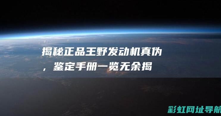 揭秘正品王野发动机真伪，鉴定手册一览无余 (揭秘正品王野视频)